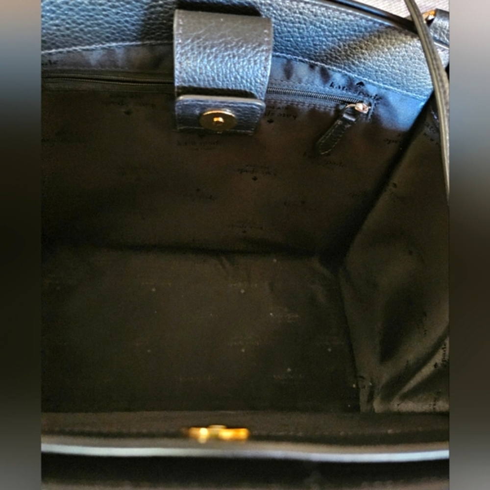 Kate Spade Brim Laptop Tote in Black Pebbled Leather - Picture 14 of 16